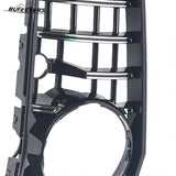 BUFEETERS  Front Upper Grille W/Camera Hole Fit For 2014 2015 2016 2017 2018 2019 2020 Mercedes Benz W217 S63 AMG Pre-/Facelift,GT Style,Chrome&Black