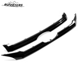 BUFEETERS 2PCS Front Upper&Center Grille Set Fit For 2011 2012 2013 2014 Ford Edge,Factory Style,Gloss Black