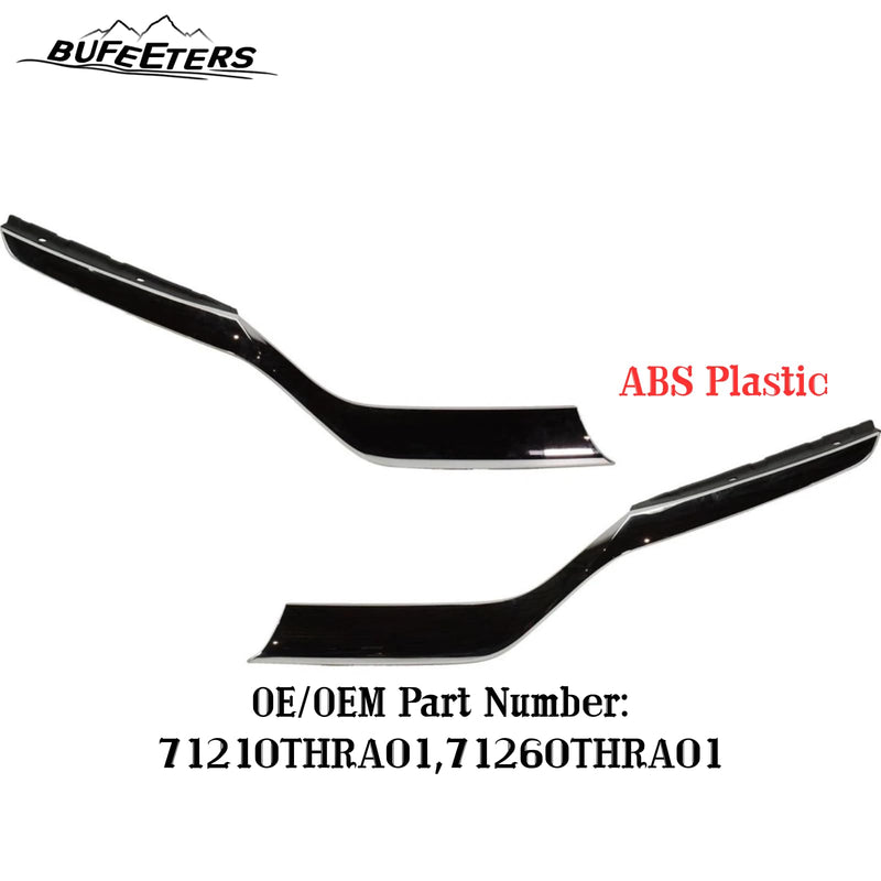 BUFEETERS Front Upper Grille Chrome Trims Driver and Passenger Side Fit For 2018 2019 2020 Honda Odyssey