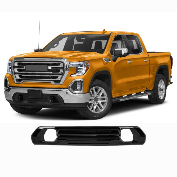 BUFEETERS Front Lower Grille Bumper Filler Fit For 2019 2020 2021 GMC Sierra 1500 AT4/Denali,Factory Style,Gloss Black