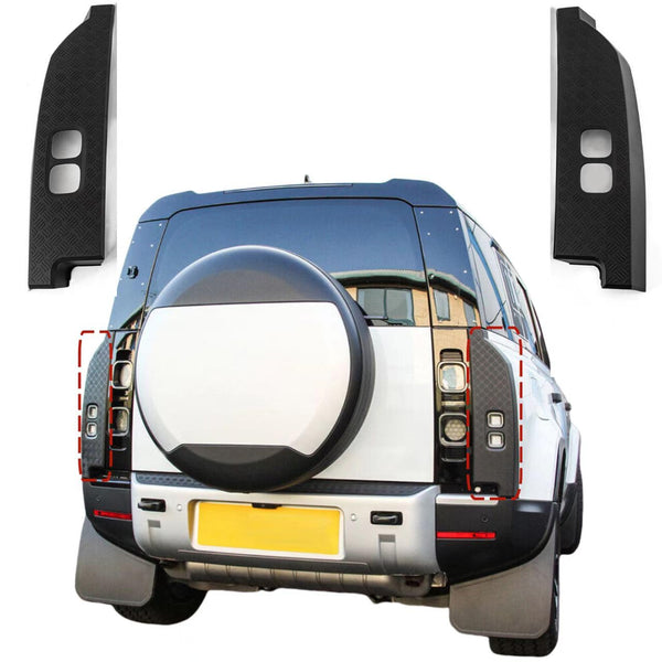 BUFEETERS Rear Tail Light Cover Fit For 2020 2021 2022 2023 Land Rover Defender 90 110 ,Matte Black