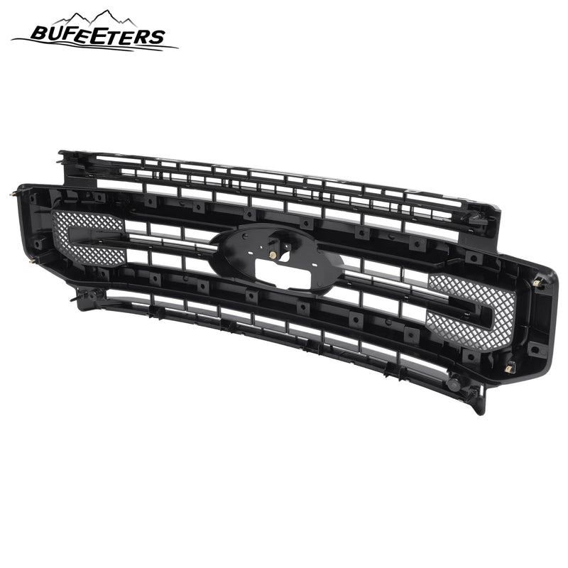 BUFEETERS Front Bumper Upper Grille Fit For 2020 2021 2022 F-250 F-350 F-450 F-550 Super Duty,Platinum Style,Silver&Black