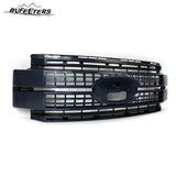 BUFEETERS Front Bumper Upper Grille Fit For 2017 2018 2019 F-250 F-350 F-450 F-550 Super Duty,Platinum Style,N1 Blue Jeans&Matte Black