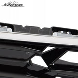 BUFEETERS Front Bumper Upper Grille w/Camera Hole Position Fit For 2020 2021 2022 Toyota Highlander,Mesh Style,Chrome&Black