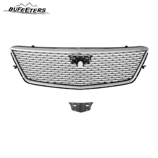 BUFEETERS  Front Bumper Upper Grille Chrome Fit For 2019 2020 Cadillac CT6,Honeycomb  Style