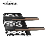 BUFEETERS 1 Pair Front Bumper Fog Lamp Black  Grille Cover Fit For 2018 2019 2020 2021 Land Rover Range Rover Velar