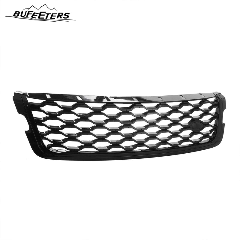 BUFEETERS  Front Bumper Upper Grille Fit For 2018 2019 2020 2021 2022 2023 Land Rover Range Rover Velar,Honeycomb Style,Gloss Black