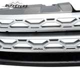 BUFEETERS Front Bumper Upper Grille Fit For 2015 2016 2017 2018 2019 Land Rover Discovery Sport,Mesh Style,Black&Silver