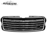 BUFEETERS  Front Bumper Upper Grille Fit For 2013 2014 2015 2016 2017 Land Rover Range Rover,2023 Style,Black&Silver