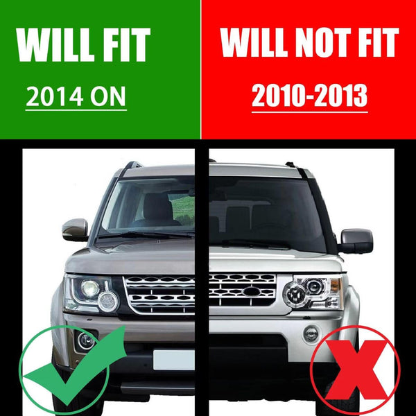 BUFEETERS Front Bumper Upper Grille Fit For 2014 2015 2016 Land Rover LR4 Discovery 4 L319,Mesh Style,Gloss Black