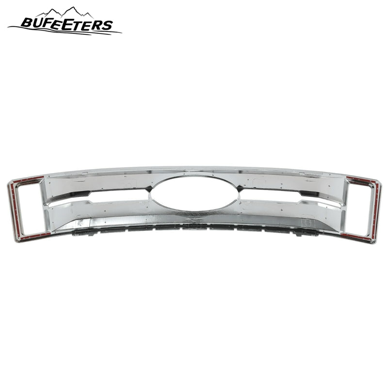 BUFEETERS Front Bumper Upper Grille Overlay Grill Covers Fit For 2017 2018 2019 F-250 F-350 F-450 F-550 Super Duty XLT&XL,Factory Style,Chrome&Silver