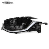 BUFEETERS Front Bumper Upper Grille Assembly Fit For 2017 2018 2019 2020 2021 Mazda CX-5 CX5,Mesh Style,Chrome&Black