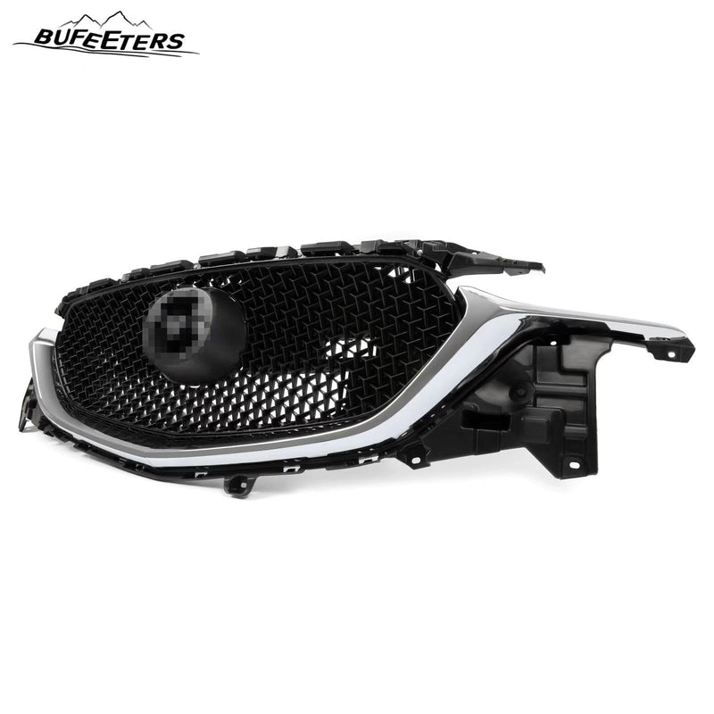 BUFEETERS Front Bumper Upper Grille Assembly Fit For 2017 2018 2019 2020 2021 Mazda CX-5 CX5,Mesh Style,Chrome&Black
