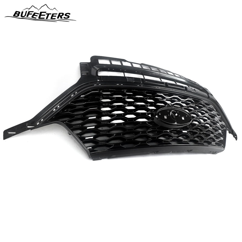 BUFEETERS Front Bumper Upper Grille Grill Fit For Ford Explorer ST 2020 2021 2022,Honeycomb/ST Style,Gloss Black