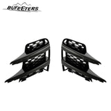 BUFEETERS 1 Pair Front Bumper Fog Lamp Black  Grille Cover Fit For 2018 2019 2020 2021 Land Rover Range Rover Velar