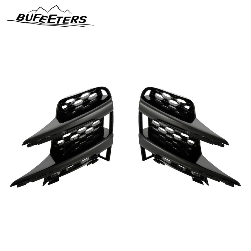 BUFEETERS 1 Pair Front Bumper Fog Lamp Black  Grille Cover Fit For 2018 2019 2020 2021 Land Rover Range Rover Velar