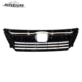 BUFEETERS Front Bumper Upper Lower Grille And Fog Lamp Covers Set Fit For 2018 2019 2020 Honda Odyssey,Factory Style,Chrome&Black