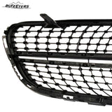 BUFEETERS  Front Bumper Upper Grille Fit For 2016 2017 2018 2019 Mercedes Benz X253 GLC250 GLC300 GLC350,Diamond Style,Chrome&Black