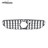 BUFEETERS  Front Upper Grille W/Camera Hole Fit For 2014 2015 2016 2017 2018 2019 2020 Mercedes Benz W217 S63 AMG Pre-/Facelift,GT Style,Chrome&Black