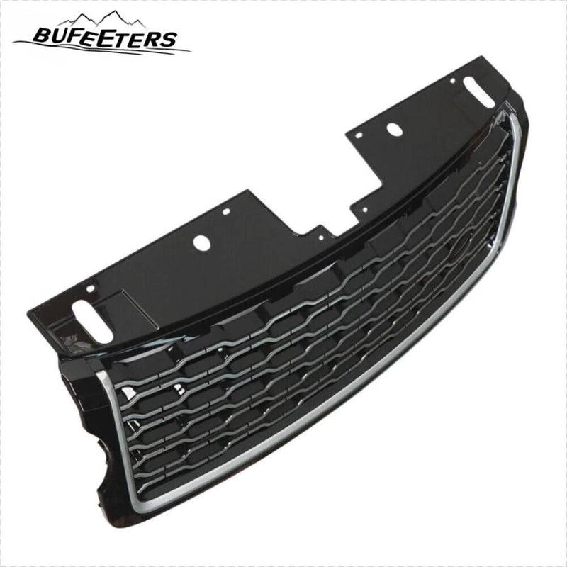 BUFEETERS Front Bumper Upper Grille Fit For 2013 2014 2015 2016 2017 Land Rover Range Rover Vogue L405,Mesh Style,Chrome&Black