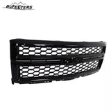 BUFEETERS Front Bumper Upper Grille Fit For 2014 2015 Chevy Silverado 1500,Honeycomb Style,Gloss Black