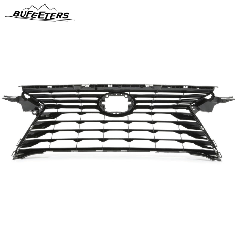 BUFEETERS  Front Upper Grille Fit For 2016 2017 2018 2019 Lexus RX350 RX450h RX350L Base Sport,Horizontal Billet Style,Shiny Gray