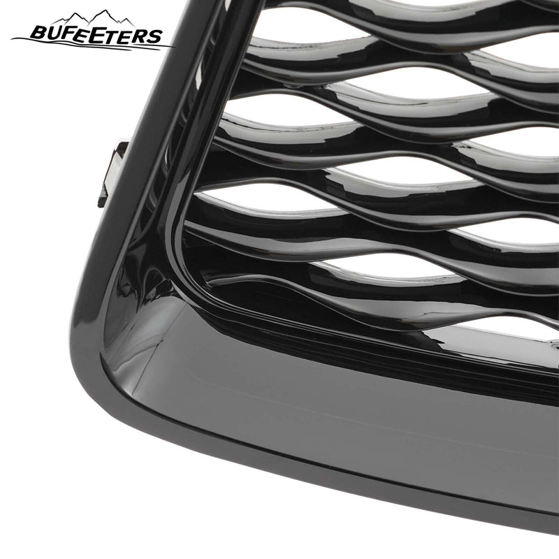 BUFEETERS  Front Bumper Upper Grille Fit For 2016 2017 2018 2019 2020 INFINITI QX60,Mesh Style,Gloss Black
