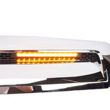 BUFEETERS  Front Hood Bulge Molding With Light  Fit For 2014 2015 2016 2017 2018 2019 2020 2021 Toyota Tundra,White+Chrome