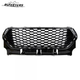 BUFEETERS  Front Bumper Upper Grille Fit For 2017 2018 2019 Ford Escape Kuga,Honeycomb Style,Gloss Black
