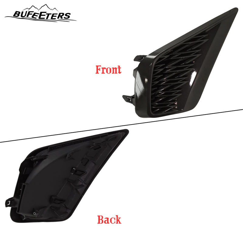 BUFEETERS  Front Bumper Grille Set Driver and Passenger Side Fit For 2018 2019 2020 2021 Lexus NX300,Black