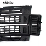 BUFEETERS Front Bumper Upper Grille Fit For 2017 2018 2019 F-250 F-350 F-450 F-550 Super Duty,Platinum Style,N1 Blue Jeans&Matte Black