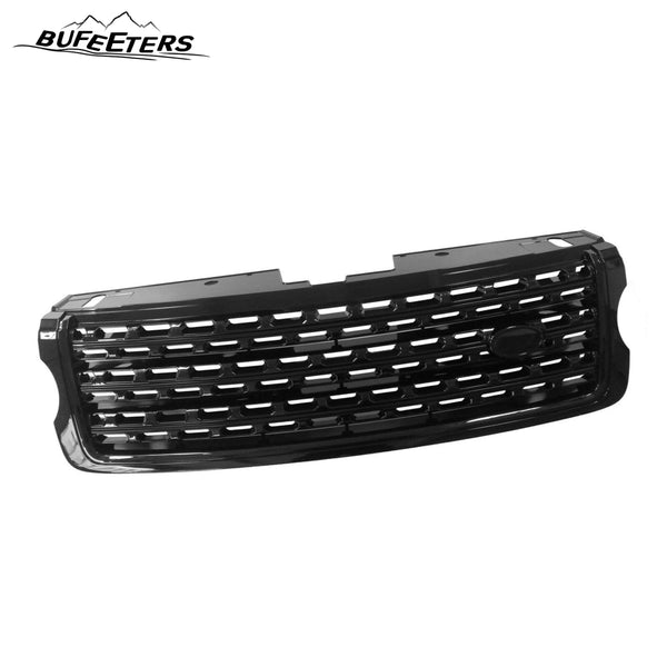 BUFEETERS Front Bumper Upper Grille Fit For 2013 2014 2015 2016 2017 Land Rover Range Rover,Gloss Black,LR052715