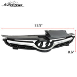 BUFEETERS    Front Upper Lower Grilles & Bumper Brackets Set Fit For 2014 2015 2016 Hyundai Elantra,Horizontal Billet Style,Chrome&Black