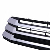 BUFEETERS   Front Grille Bumper Upper Lower Fit For 2017 2018 2019 Toyota Highlander,Black+Silver