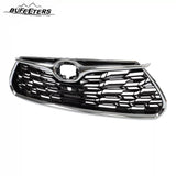 BUFEETERS Front Bumper Upper Grille w/Camera Hole Position Fit For 2020 2021 2022 Toyota Highlander,Mesh Style,Chrome&Black