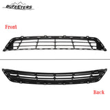 BUFEETERS    Front Bumper Upper+Lower Grille Assembly W/o Camera Hole Fit For 2017 2018 Hyundai Santa Fe Sport,Factory Style,Chrome&Silver&Black