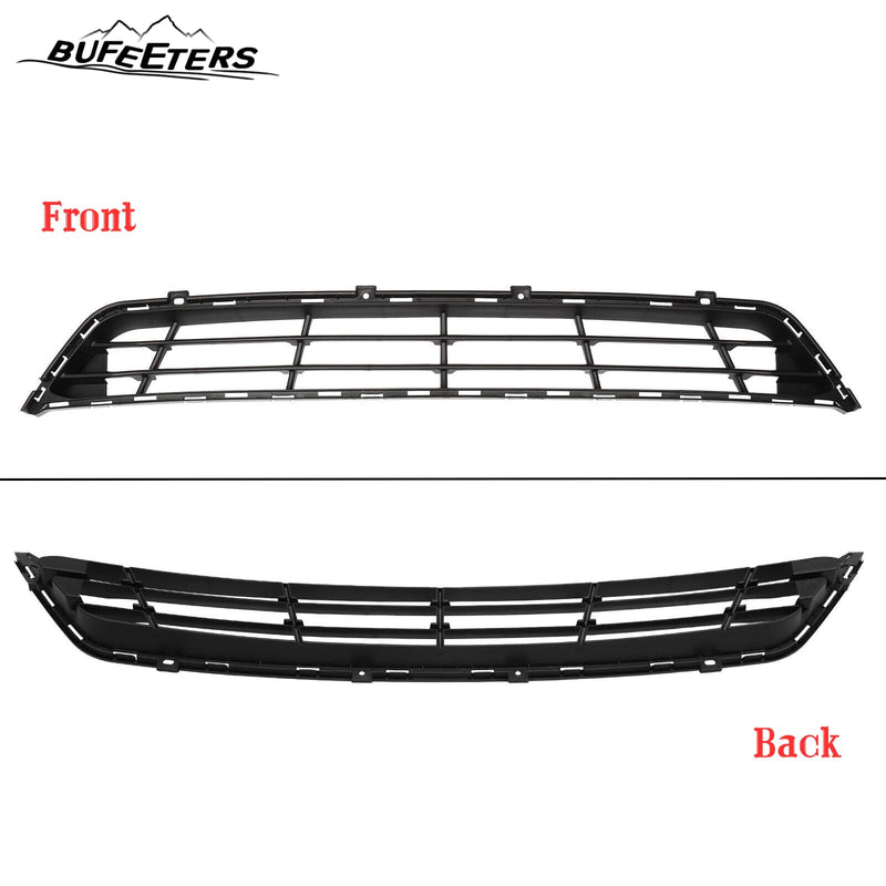 BUFEETERS    Front Bumper Upper+Lower Grille Assembly W/o Camera Hole Fit For 2017 2018 Hyundai Santa Fe Sport,Factory Style,Chrome&Silver&Black