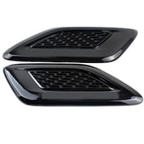 BUFEETERS 2PCS Front Hood Vent Air Grille Cover Fit For Range Rover Sport 2014 2015 2016 2017,Gloss Black