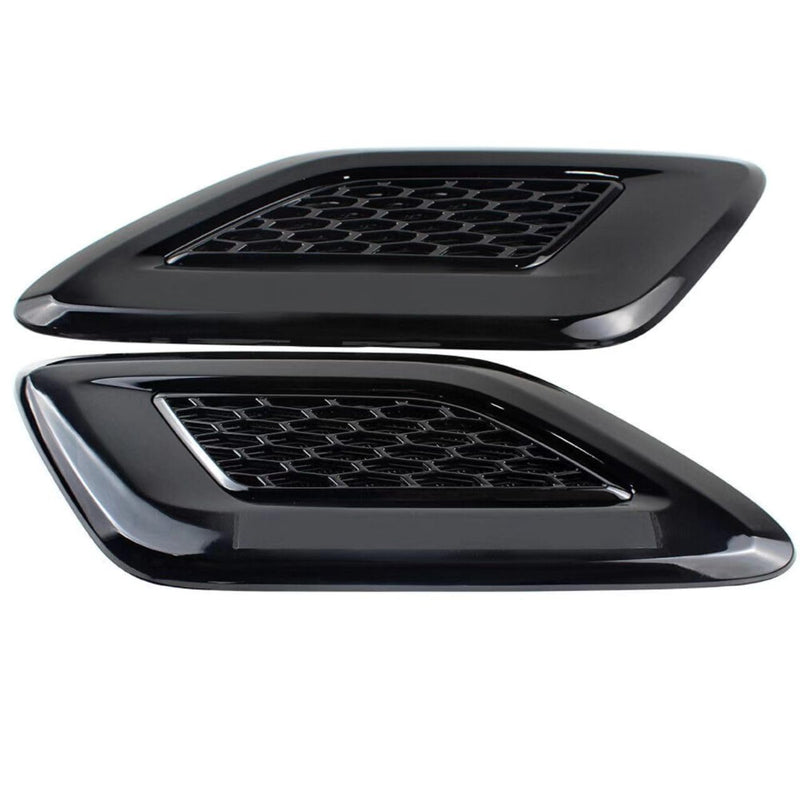 BUFEETERS 2PCS Front Hood Vent Air Grille Cover Fit For Range Rover Sport 2014 2015 2016 2017,Gloss Black