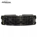 BUFEETERS   Front Grille Mesh Vent Cover Grill Bar Fit For Range Rover 2018+ SVA,Black&Silver