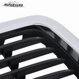BUFEETERS  Front Bumper Lower Grille Fit For 2015 2016 2017 INFINITI QX80,Mesh Style,Chrome&Black