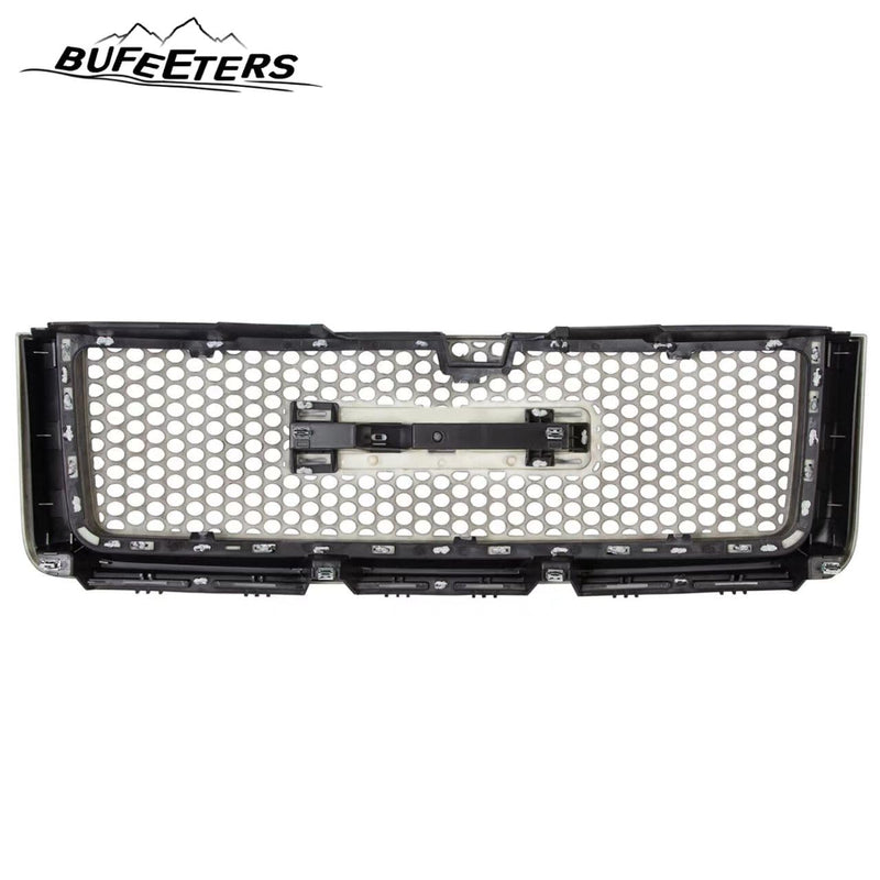 BUFEETERS Front Bumper Upper Grille Fit For 2007 2008 2009 2010 2011 2012 2013 GMC Sierra 1500,Denali Style,Gloss Black