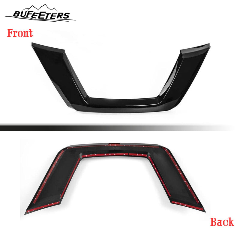 BUFEETERS Front Grille Trim Molding Outer Fit For 2017 2018 2019 2020 Nissan Rogue,Factory Style,Gloss Black