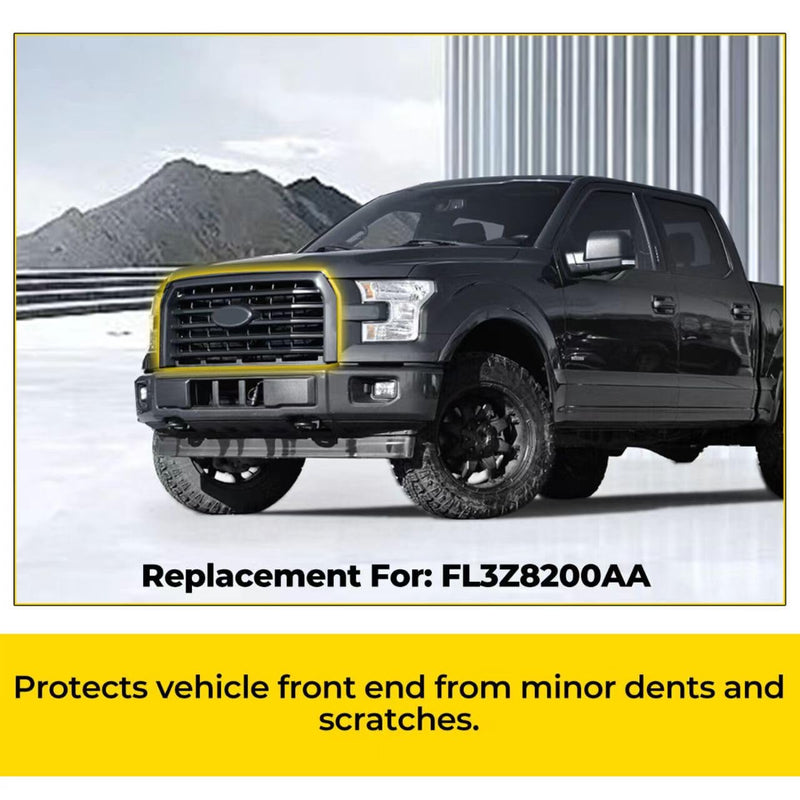 BUFEETERS  Front Bumper Upper Grille Fit For 2015 2016 2017 Ford F150 F-150,Horizontal Style,Matte Black