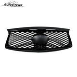 BUFEETERS  Front Bumper Upper Grille With Camera Option Fit For 2016 2017 2018 2019 2020 INFINITI QX60,Mesh Style,Gloss Black