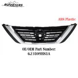 BUFEETERS  Front Bumper Upper Grille Fit For 2016 2017 2018 Nissan Altima Sedan,Mesh Style,Chrome&Black