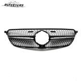 BUFEETERS  Front Bumper Upper Grille Fit For 2015 2016 2017 2018  2019 Mercedes Benz GLE Coupe Sport C292 ,Diamond Style,Black