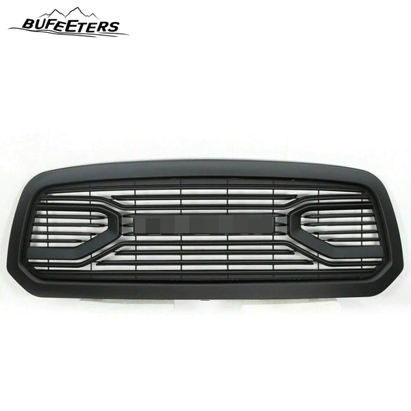 BUFEETERS  Front Upper Grille Big Horn Grill Fit For 2014 2015 2016 2017 2018 Dodge Ram 1500,Mesh Style,Matte Black