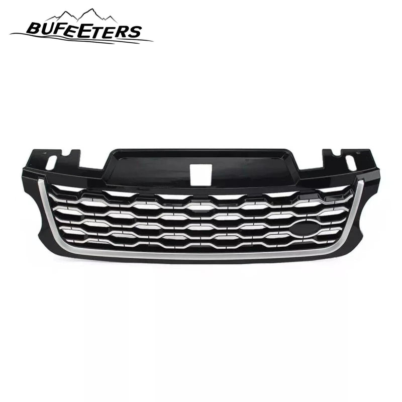 BUFEETERS Front Bumper Upper Grille Fit For 2014 2015 2016 2017 Range Rover Sport,Honeycomb Style,Silver