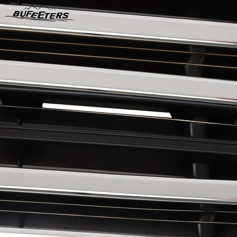 BUFEETERS Front Bumper Grille Fit For 2015 2016 2017 2018 2019 Ford Transit 150 250 350,Horizontal Billet Style,Chrome&Black